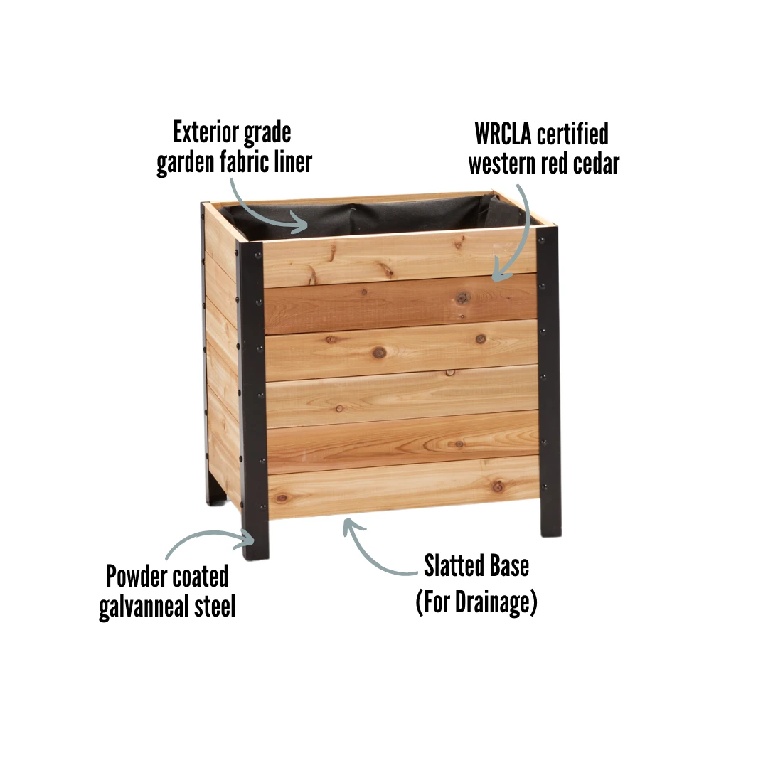 18" X 24" Planter Box - 24" TALL(18 X 24 Planter Box 24 Tall) 4 18" X 24" Planter Box - 24" TALL(18 X 24 Planter Box 24 Tall) - Image 2