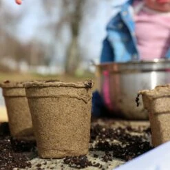 CowPots® #3 Round(Cowpots 3 Round) -Pepper Joe shop 3 Round CowPots Filled With Dirt