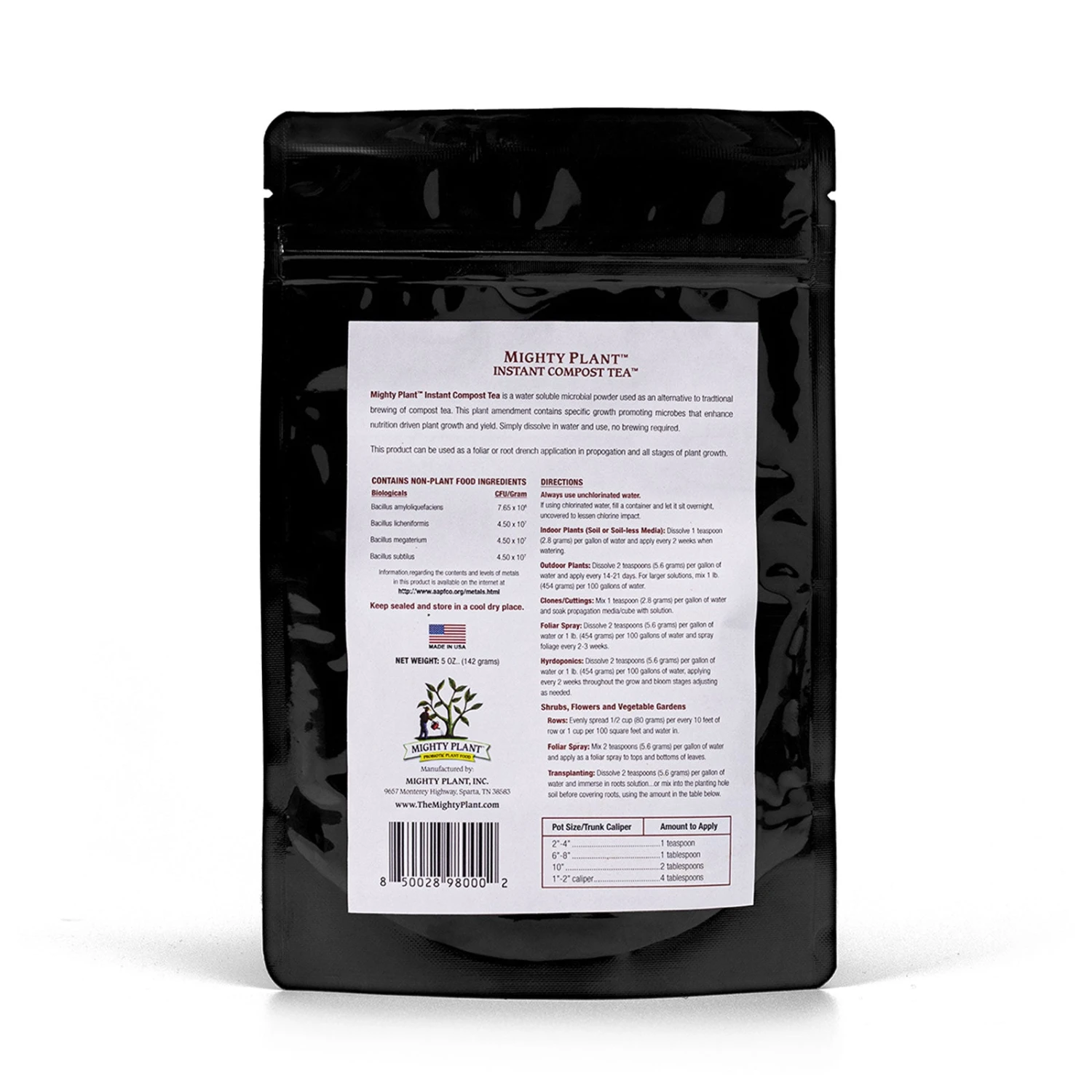 Mighty Plant Instant Compost Tea - 5 Oz.(Mighty Plant Instant Compost Tea) 4 Mighty Plant Instant Compost Tea - 5 Oz.(Mighty Plant Instant Compost Tea) - Image 2