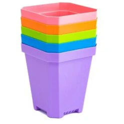 5" Heavy Duty Nursery Pots(5 Heavy Duty Nursery Pots) -Pepper Joe shop Multi5 PotsStackedSideProfile
