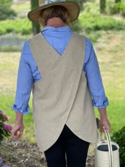 Linen Apron - French Style Crossback(Linen Apron French Style Crossback) -Pepper Joe shop linen apron french style crossback 556124