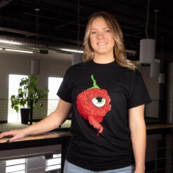 Pepper Joe's Cyclops Carolina Reaper Graphic T-Shirt -Pepper Joe shop reaper shirt bri front