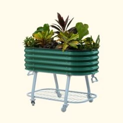 Elevated Rolling Self-Watering Garden Bed(Elevated Rolling Self Watering Garden Bed) -Pepper Joe shop vego garden elevated garden bed 2x4ft british green 1705ad39 ca63 40d8 a7c5 d84eaaec99cf