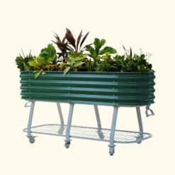 Elevated Rolling Self-Watering Garden Bed(Elevated Rolling Self Watering Garden Bed) -Pepper Joe shop vego garden elevated garden bed 2x6ft british green 58b70e66 40a3 4fcc 85b4 d97a98d076dd